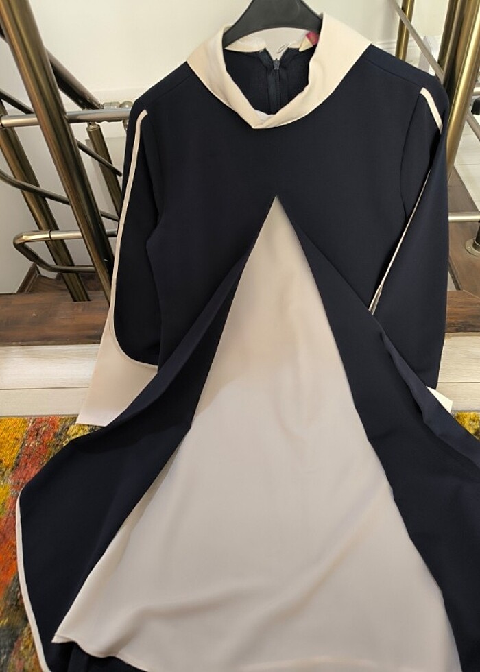 Lacivert şık tunik  - Görsel 3