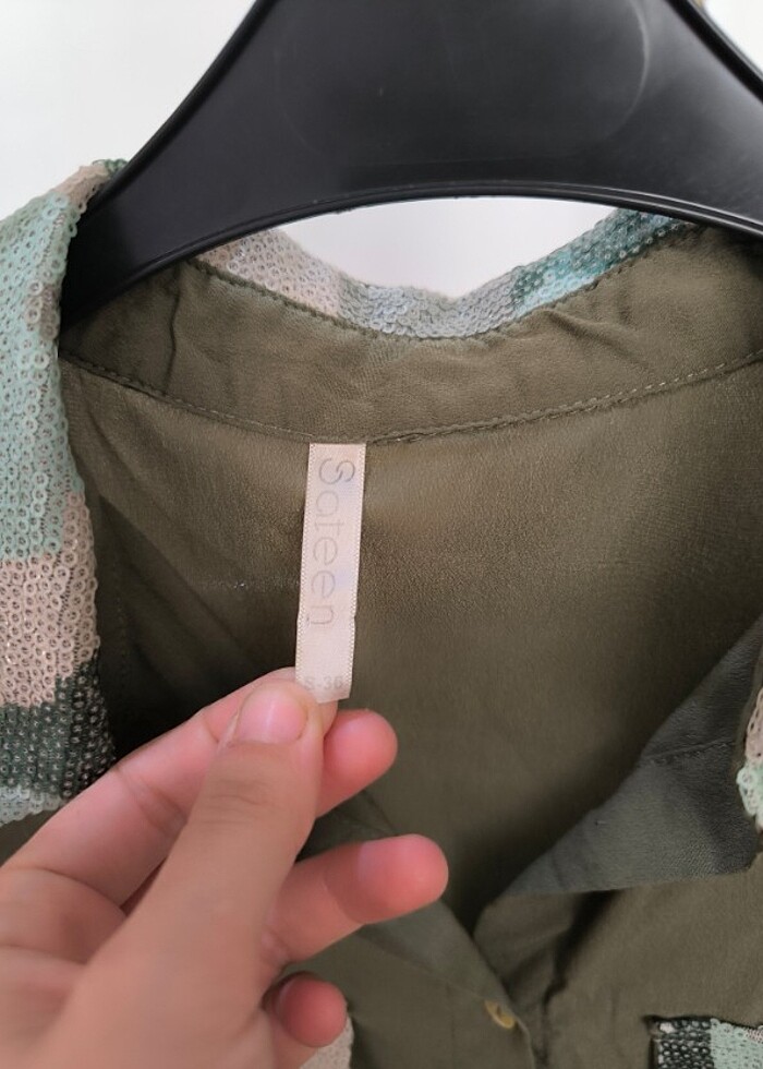 Haki yeşili gömlek  - Görsel 2