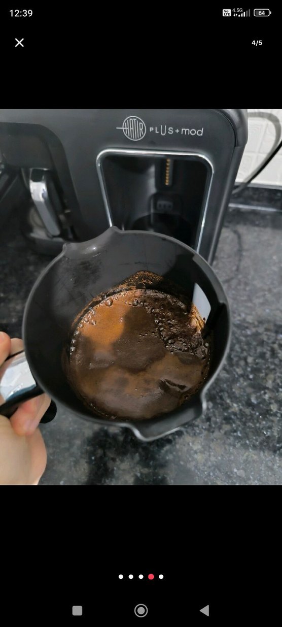 Siyah gri Hatır Plus Mod kahve makinesi - Görsel 4