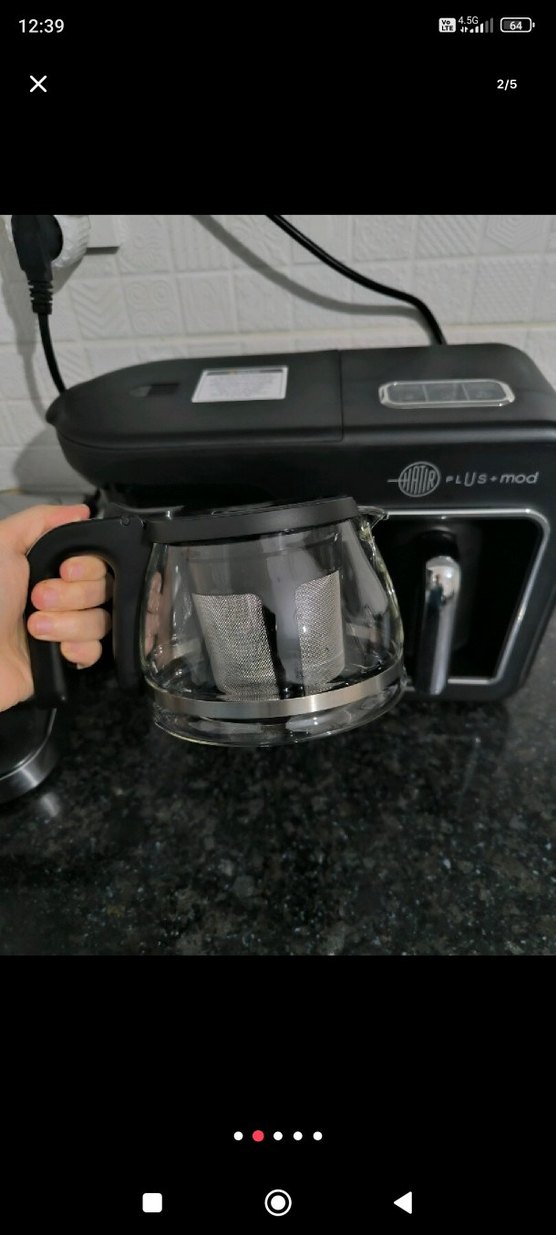 Siyah gri Hatır Plus Mod kahve makinesi - Görsel 2