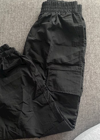 Kadın Siyah Rahat Kesim Jogger Pantolon - Görsel 5
