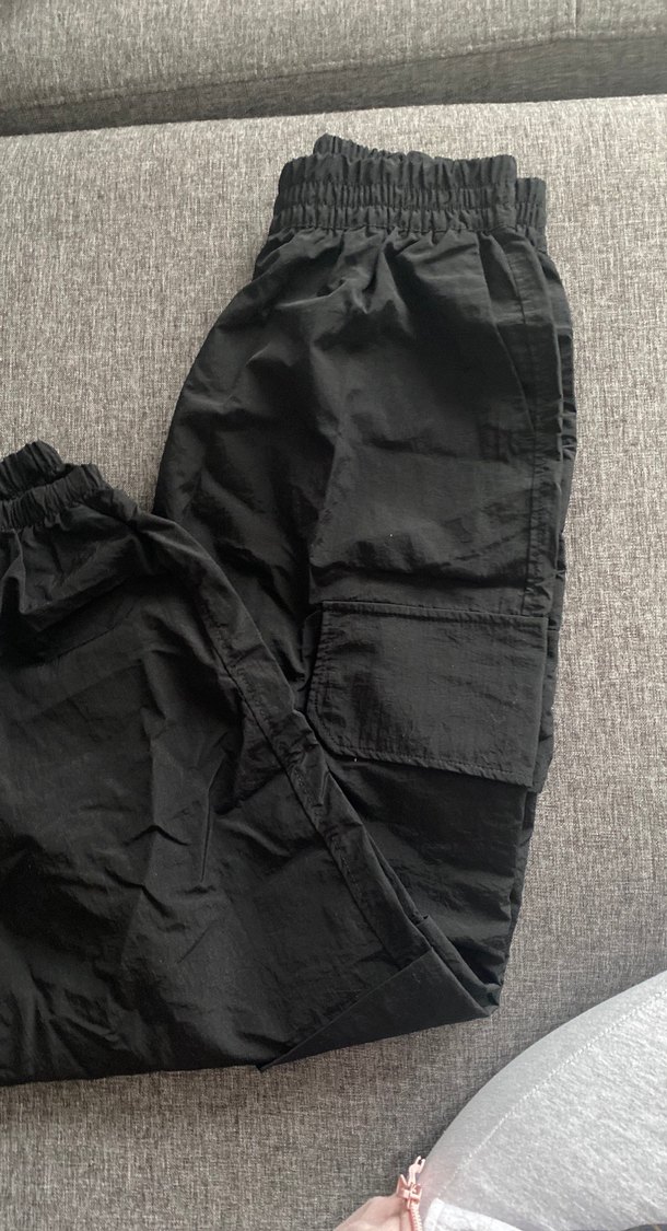 Kadın Siyah Rahat Kesim Jogger Pantolon - Görsel 5