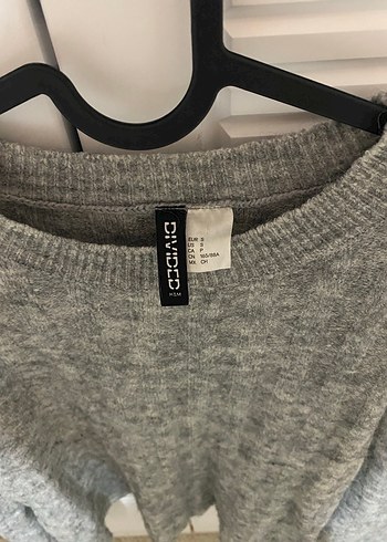 Gri Kadın Triko Uzun Kollu Kazak - Görsel 2