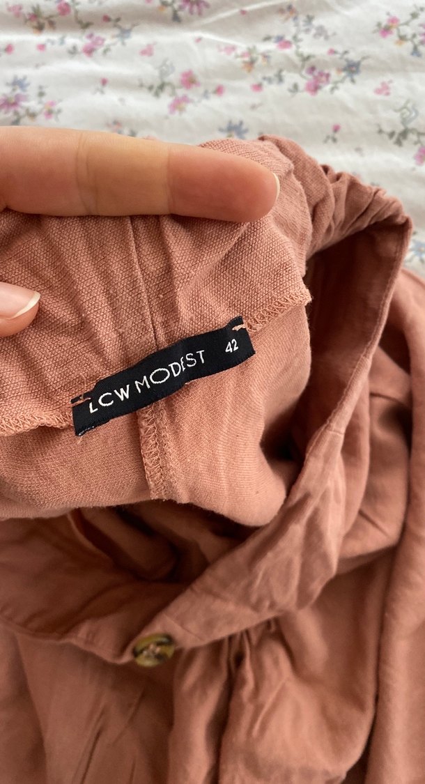 Kadın Bohem Tarz Bol Kesim Midi Keten Pantolon - Görsel 2