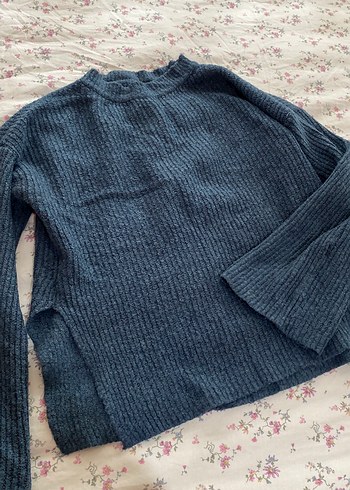 Gri Örgü Kadın Kazak - Görsel 3