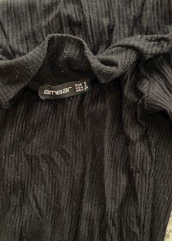 Siyah Yüksek Yakalı İnce Fit Triko - Görsel 3