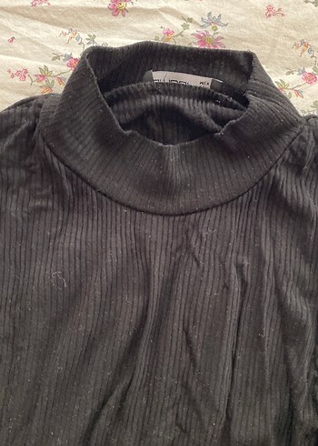 Siyah Yüksek Yakalı İnce Fit Triko - Görsel 2