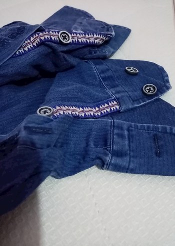Erkek Lacivert Denim Gömlek - Görsel 5