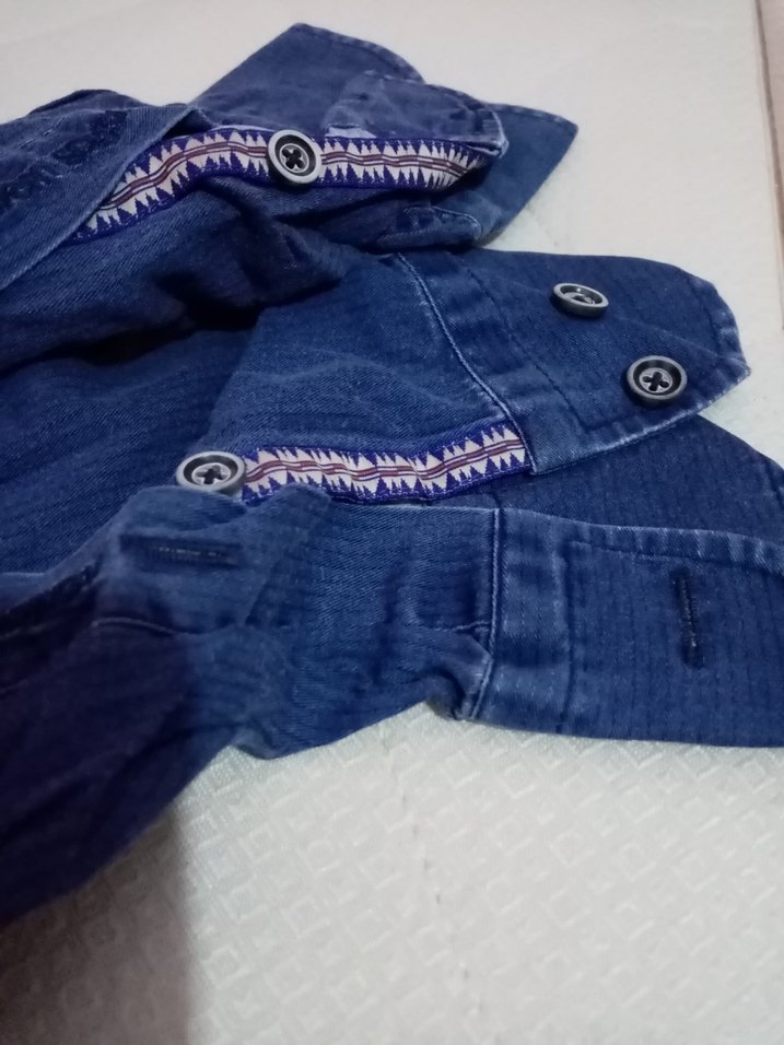 Erkek Lacivert Denim Gömlek - Görsel 5