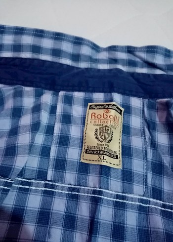 Düğmeli Erkek Gömlek,uzun Kollu, mavi Kareli - Görsel 5