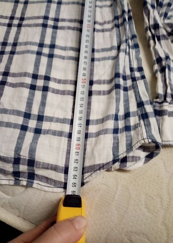 Erkek Beyaz uzun Kollu Keten Gömlek - Görsel 6