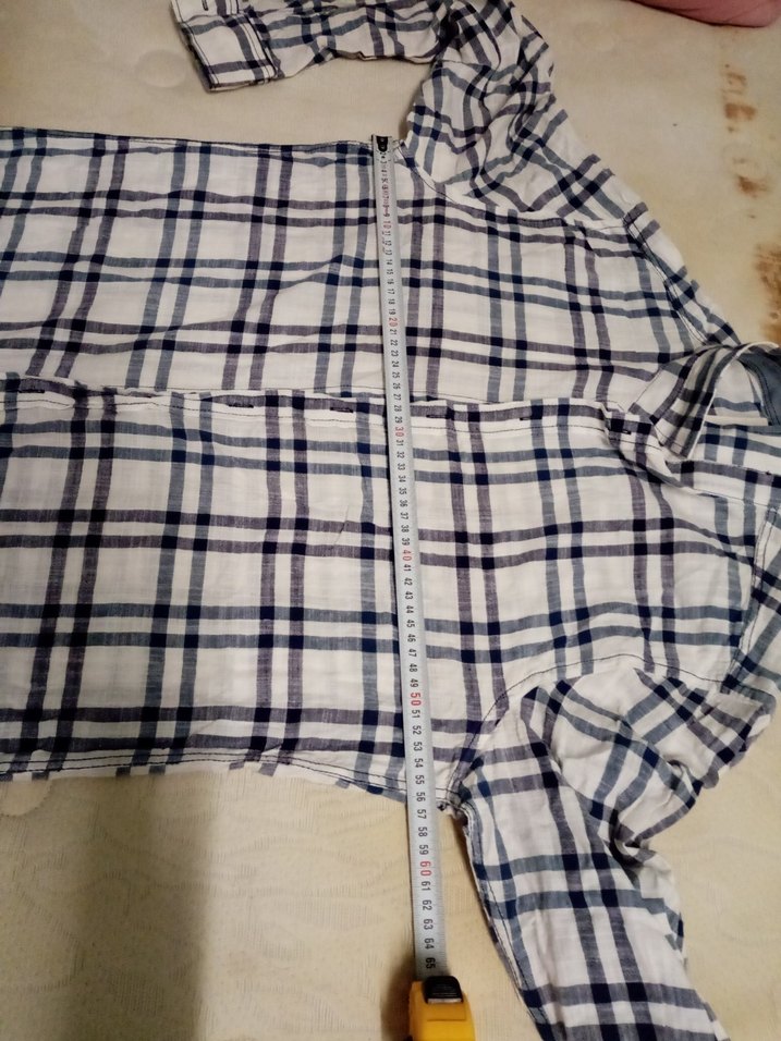 Erkek Beyaz uzun Kollu Keten Gömlek - Görsel 2