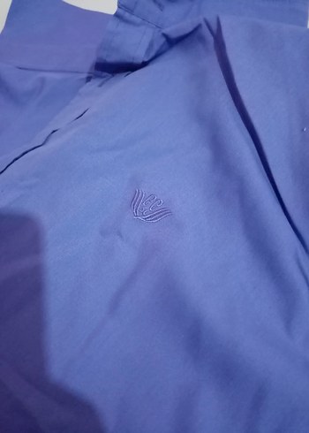 Mor Düğmeli Erkek Gömlek - Görsel 3