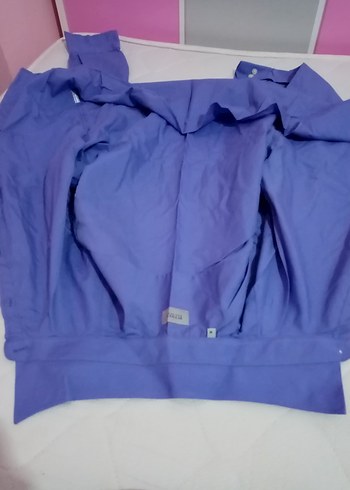 Mor Düğmeli Erkek Gömlek - Görsel 4