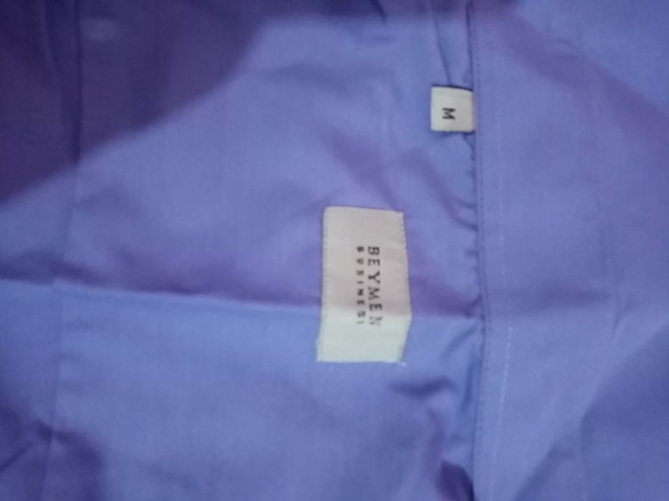 Mor Düğmeli Erkek Gömlek - Görsel 2