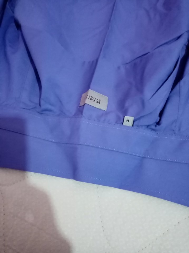 Mor Düğmeli Erkek Gömlek - Görsel 5