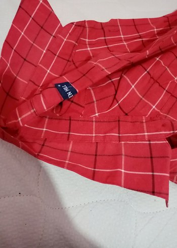 Erkek Kırmızı Kareli Uzun Kollu Gömlek - Görsel 3