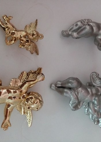 Parlak Altın Renkli Melek Figürleri Noel Ağaç süsleri - Görsel 3