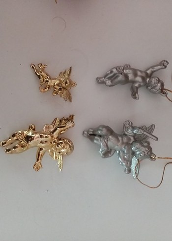 Parlak Altın Renkli Melek Figürleri Noel Ağaç süsleri - Görsel 6