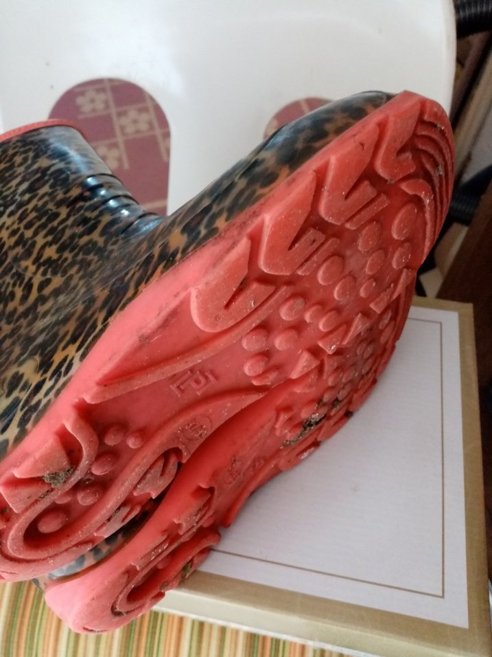 Kızlar için Leopar Desenli Lastik Yağmur Botu - Görsel 5