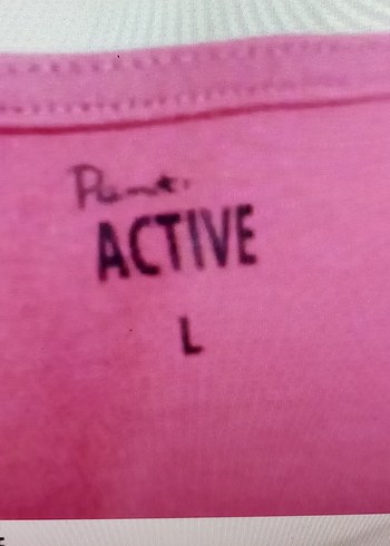 Pembe V Yaka Kısa Kollu sırt dekolteli penti Tişörtü - Görsel 2