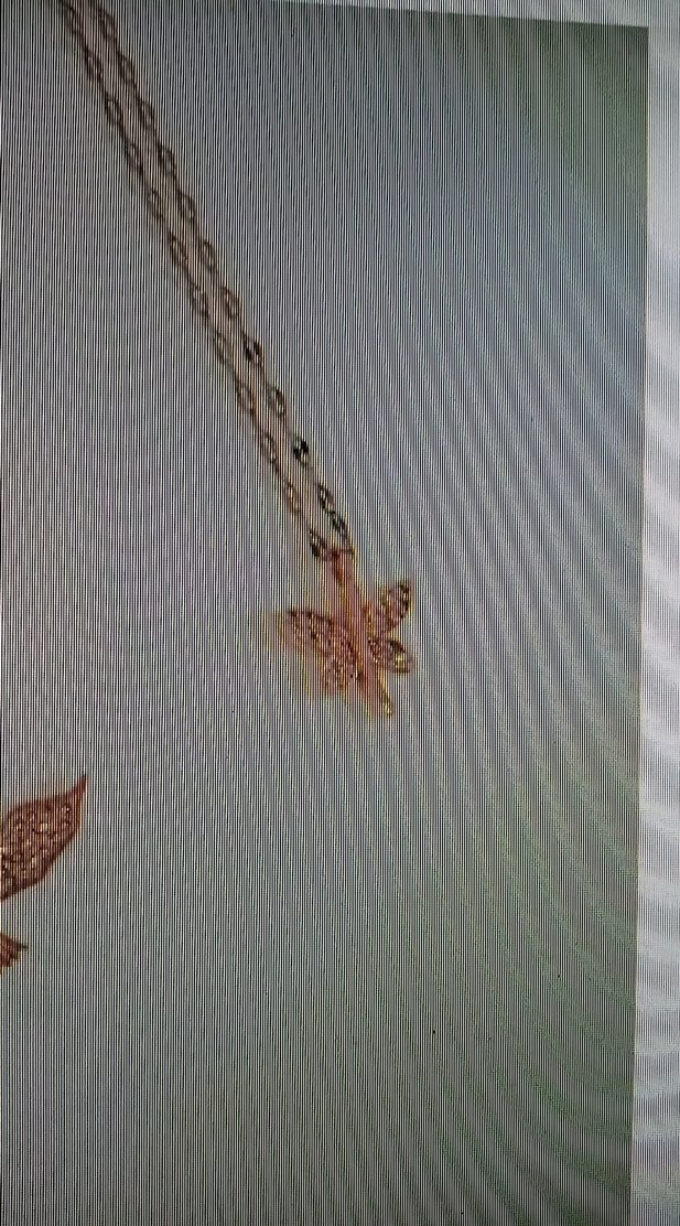 Altın Renkli İşlemeli Zincir Kolye - Görsel 3