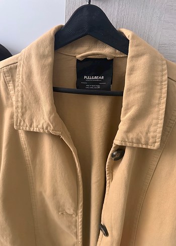 Düğmeli Bej Midi Keten Kadın Ceket - Görsel 3