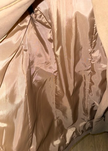 Bej Düğmeli Uzun Kaban 36 - Görsel 6