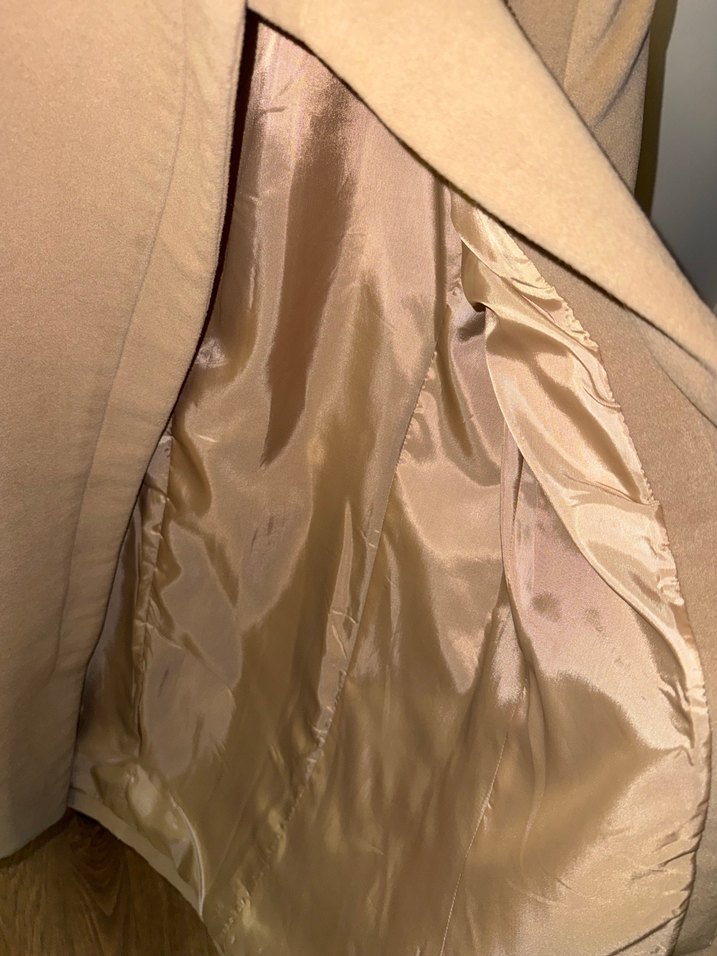 Bej Düğmeli Uzun Kaban 36 - Görsel 5