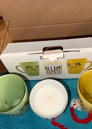 RAKLE Limon Desenli 3'lü Renkli Kupa Seti - Görsel 4