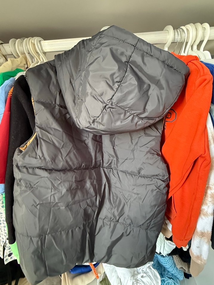 Erkek çocuk 7 8 yaş mango çift taraflı yelek - Görsel 3