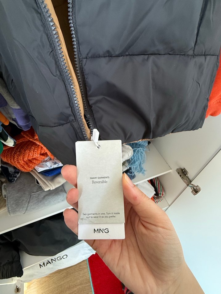 Erkek çocuk 7 8 yaş mango çift taraflı yelek - Görsel 4