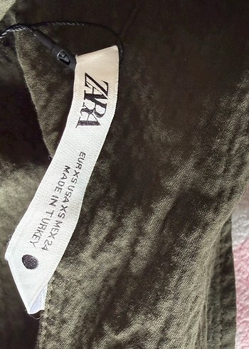 Kadın V Yaka Düğmeli Keten Gömlek - Görsel 4