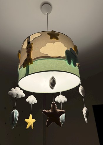 Çok Renkli Çocuk Odası Tavan Lambası - Görsel 3