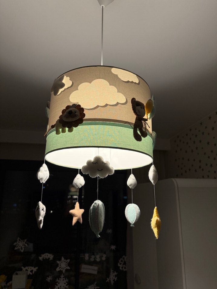 Çok Renkli Çocuk Odası Tavan Lambası - Görsel 4