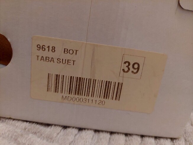 39 Beden kahverengi Renk Taba Süet Bot 39 numara