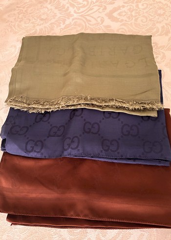 3 lü şal yeni kahve rengi yeşil lacıver yeni - Görsel 2