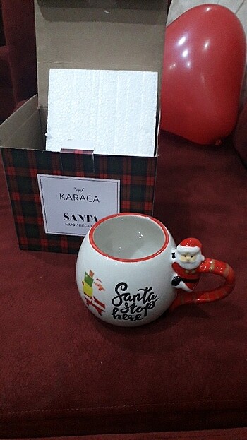 Karaca mug noel baba figürlü santa
