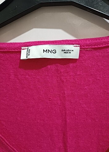 m Beden Pembe v yaka T-shirt