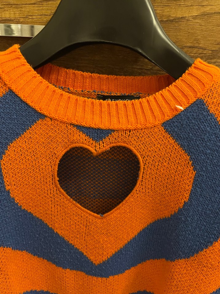 Renkli Çizgili Örgü Kadın Kazak - Görsel 3