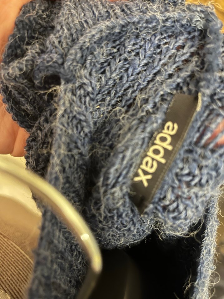 Mavi Yaka detaylı Örgü Kadın Kazak - Görsel 3