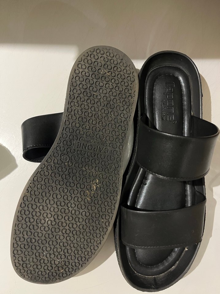 Siyah Platform Topuklu Kadın Sandalet - Görsel 2