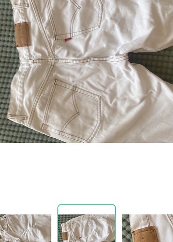 Levis Beyaz Denim Jean Pantolon