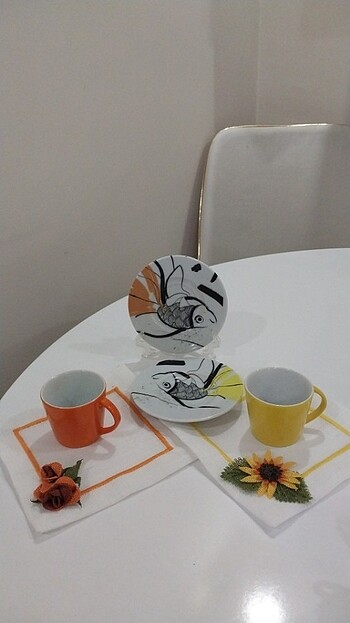 2 adet Balık model fincan