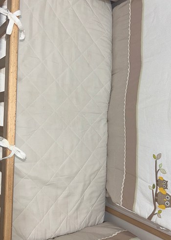 Natural Ahşap sallanan Bebek Beşiği döşeği ve koruma takımı - Görsel 5