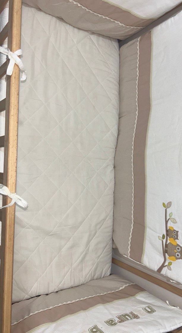 Natural Ahşap sallanan Bebek Beşiği döşeği ve koruma takımı - Görsel 5