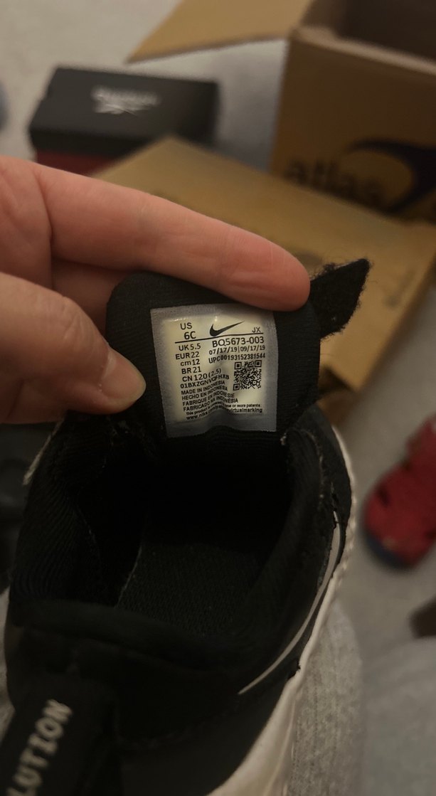 Siyah Erkek Çocuk Spor Ayakkabı Velcro - Görsel 4