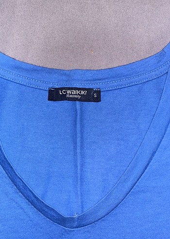 Mavi V Yaka Hamile Bluzu - Görsel 3