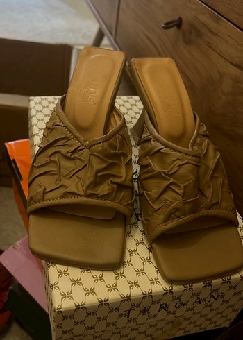 Vizyon topuklu kadın terlik ayakkabı - Görsel 2