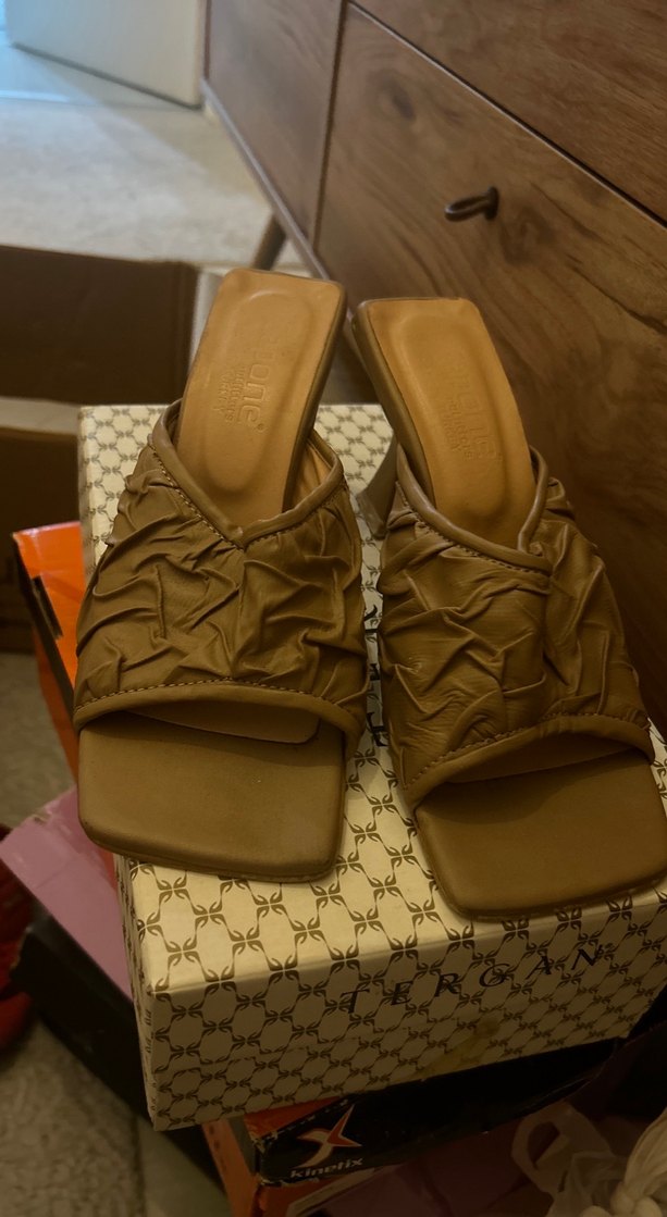 Vizyon topuklu kadın terlik ayakkabı - Görsel 2